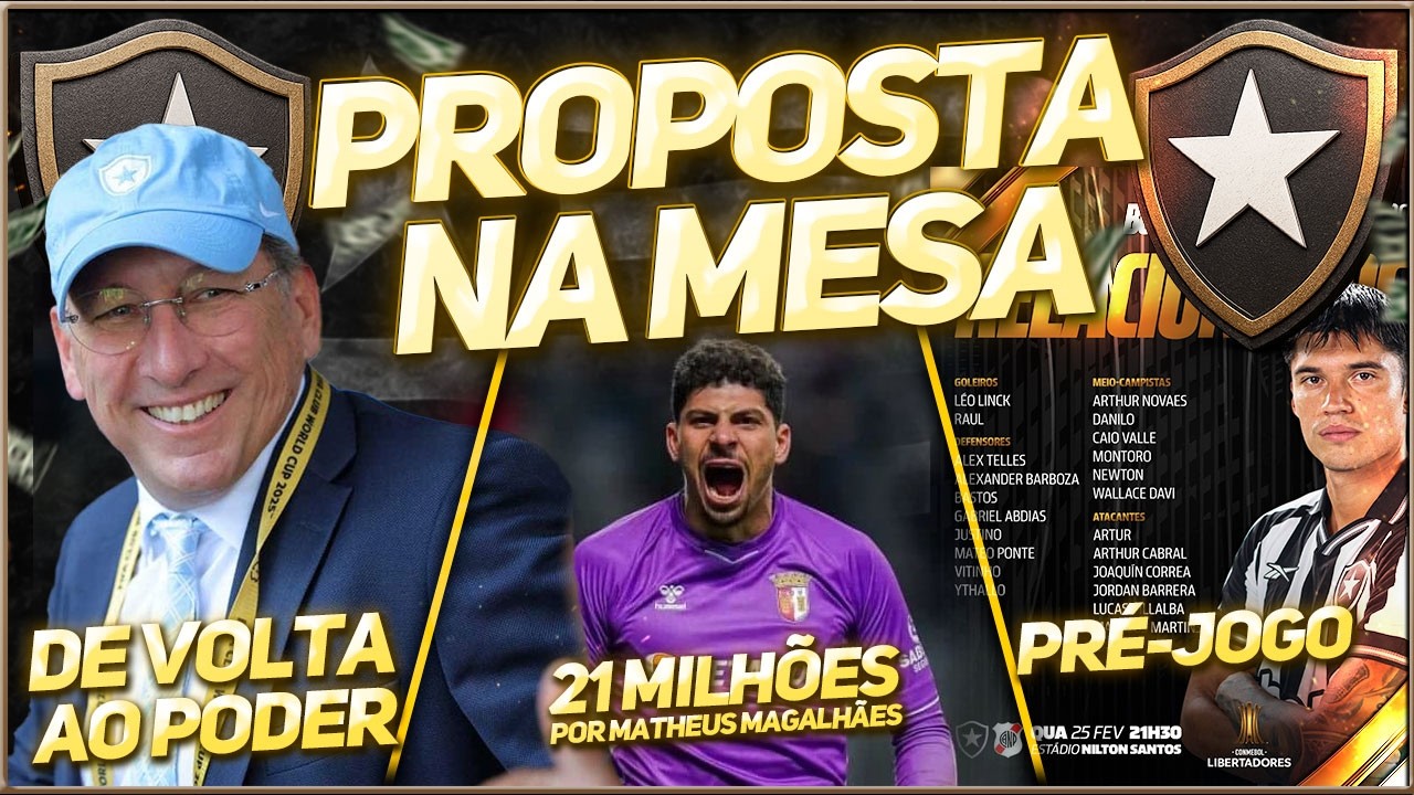 🚨TEXTOR RECONDUZIDO AO PODER DA EAGLE | PROPOSTA NA MESA POR GOLEIRO | PRÉ-JOGO BOTAFOGO X POTOSÍ 