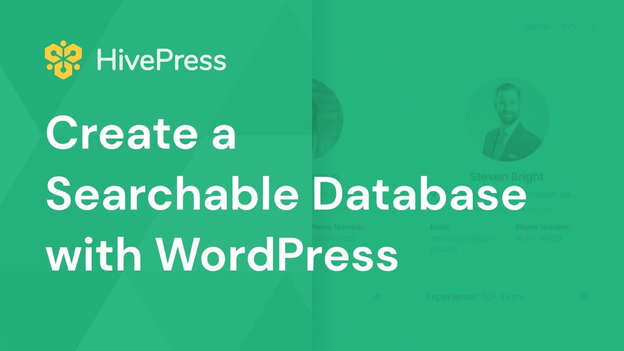 How to Create a Searchable Database with WordPress for Free?