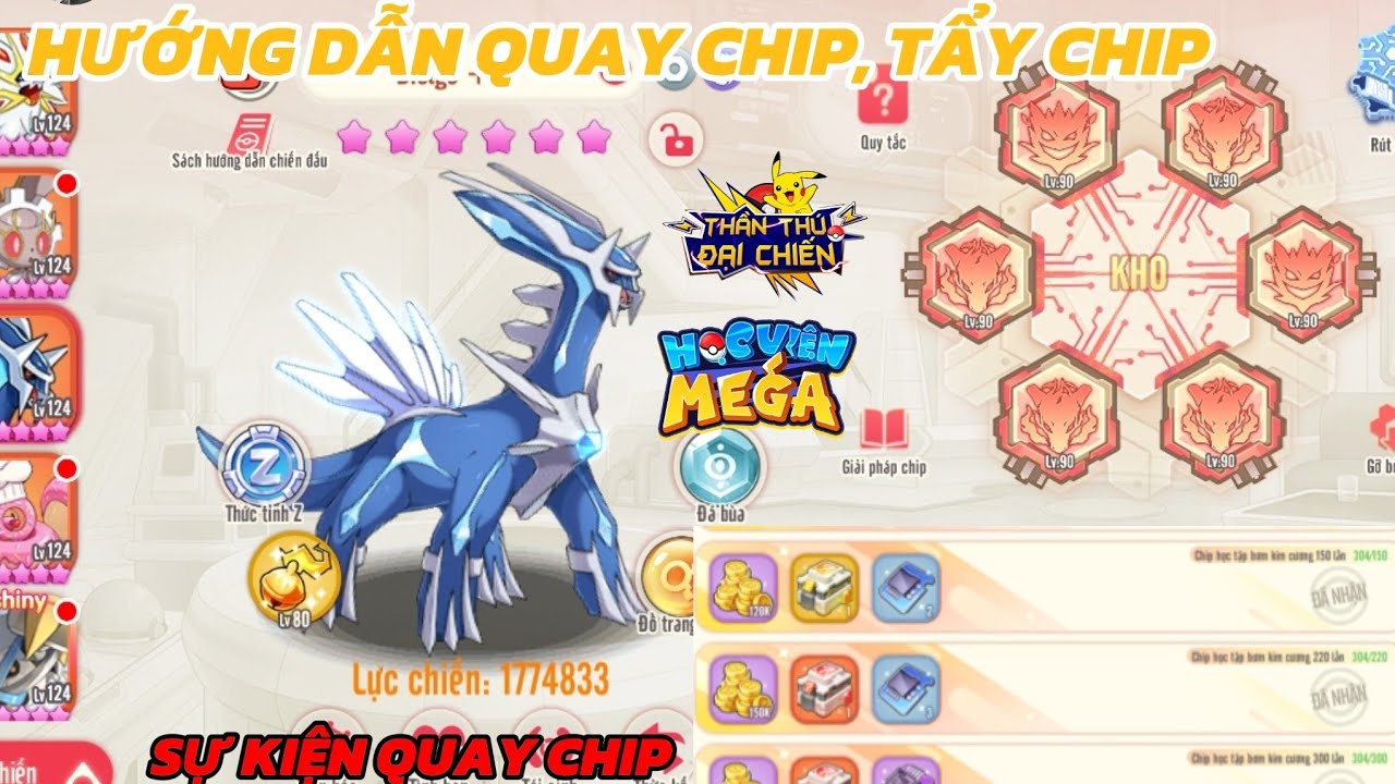 Hướng dẫn chi tiết  về chip và cách tẩy đúng cách | Thần thú đại chiến - Học viện mega . 