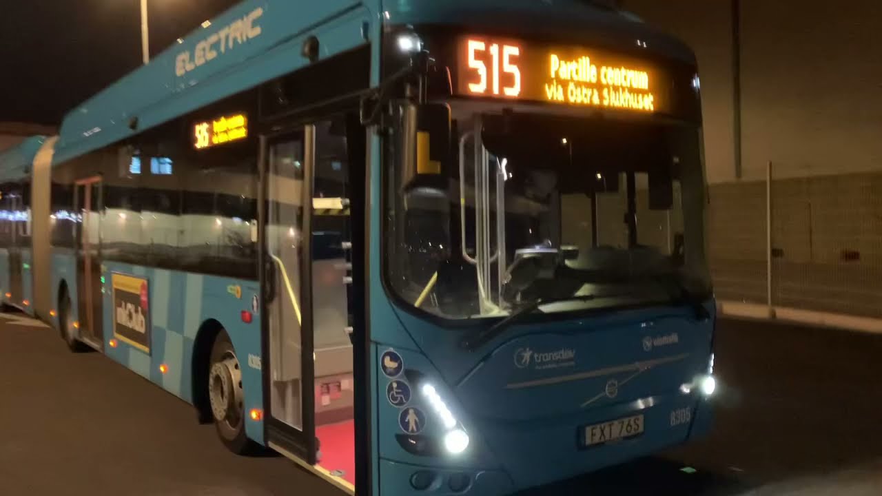 POV Driving Volvo electric bus Sweden-Gothenburg
