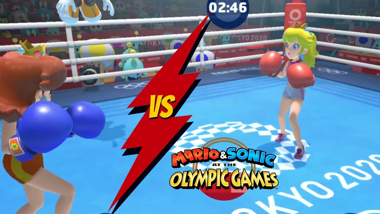 Mario & Sonic At The Olympic Games Tokyo 2020 Daisy Vs Peach - Boxing + Karate Fencing Switch