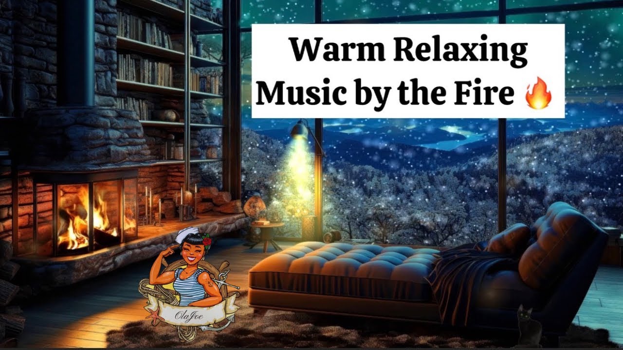Fireplace 🔥 Vibes | Relaxing Background Music | Sit & Stitch