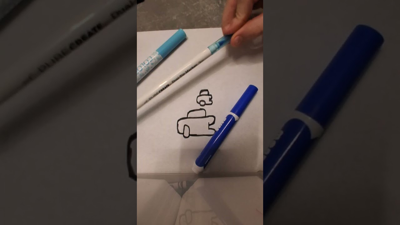 Drawing among us character! (Blue edition)