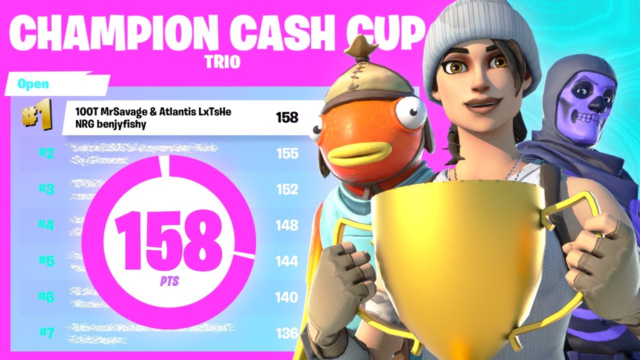 🏆 1ST PLACE 🏆CHAMPION TRIO CASH CUP ft. Benjyfishy & MrSavage 🐟💀🎮