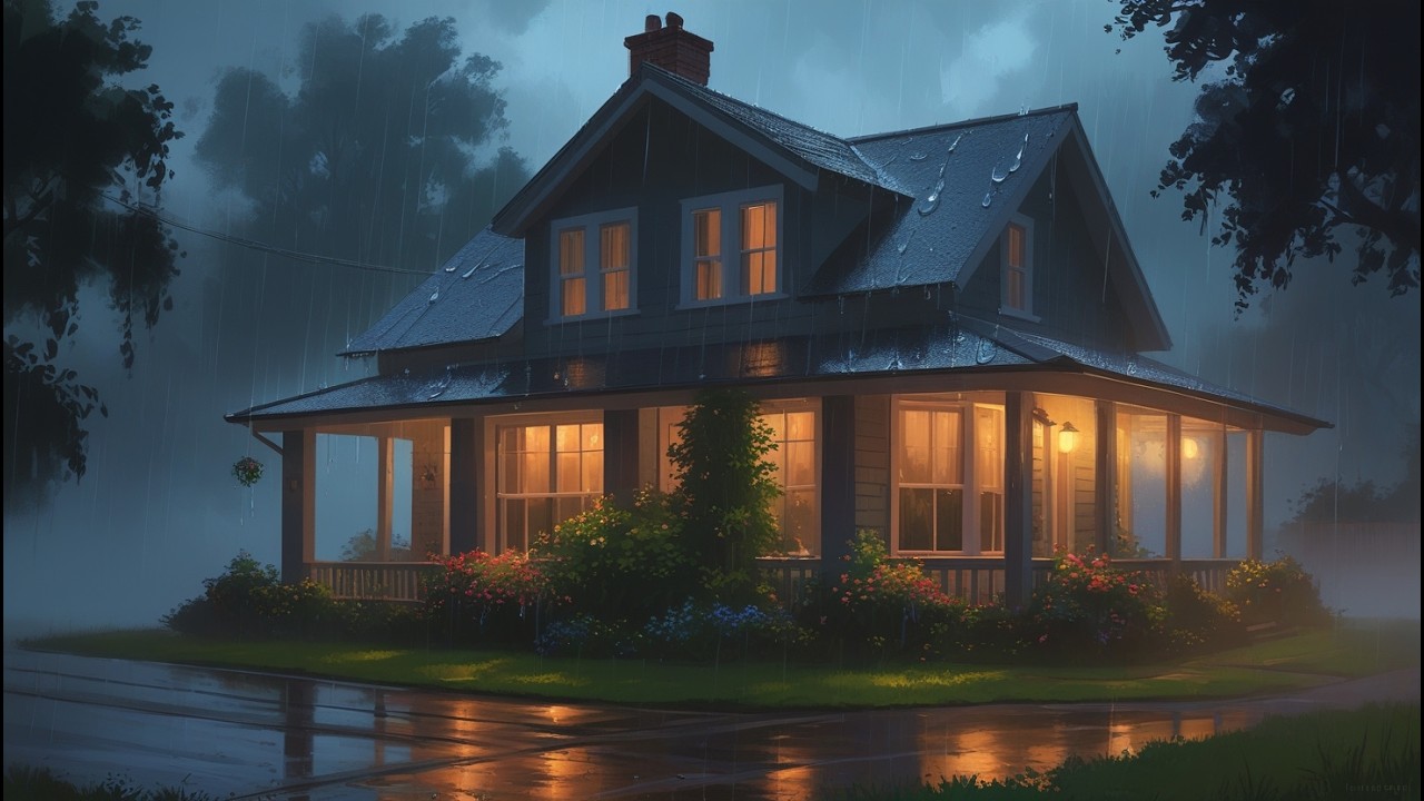 Night Rain on Tin Roof for Deep Sleeping | ASMR Rain Sounds to Relax & Beat Insomnia