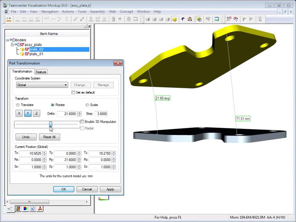 Create Associative Measurements - Teamcenter - Siemens PLM