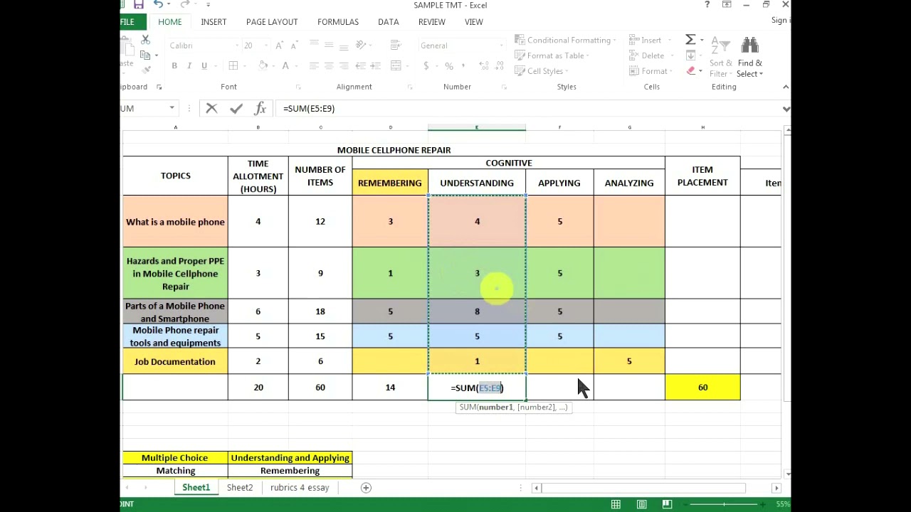 How to Make a Table of Specification (Tagalog Tutorial)