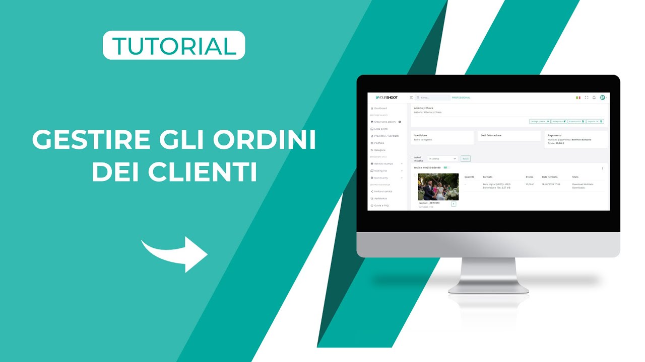 Up Your Shoot | GESTIONE ORDINI TUTORIAL