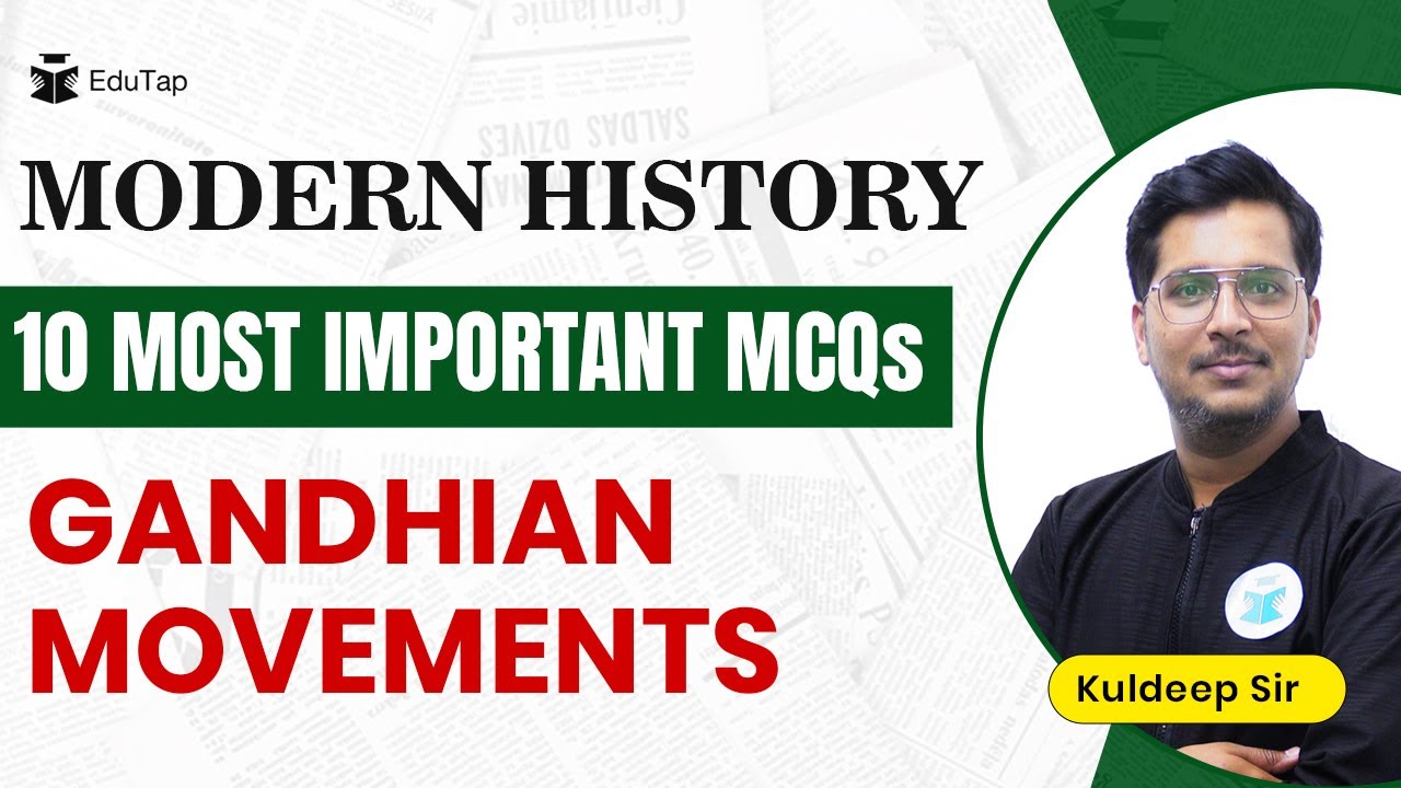 Most Important Gandhian Movements Questions | Best MCQs of Modern History | HPAS Revision | HP NT