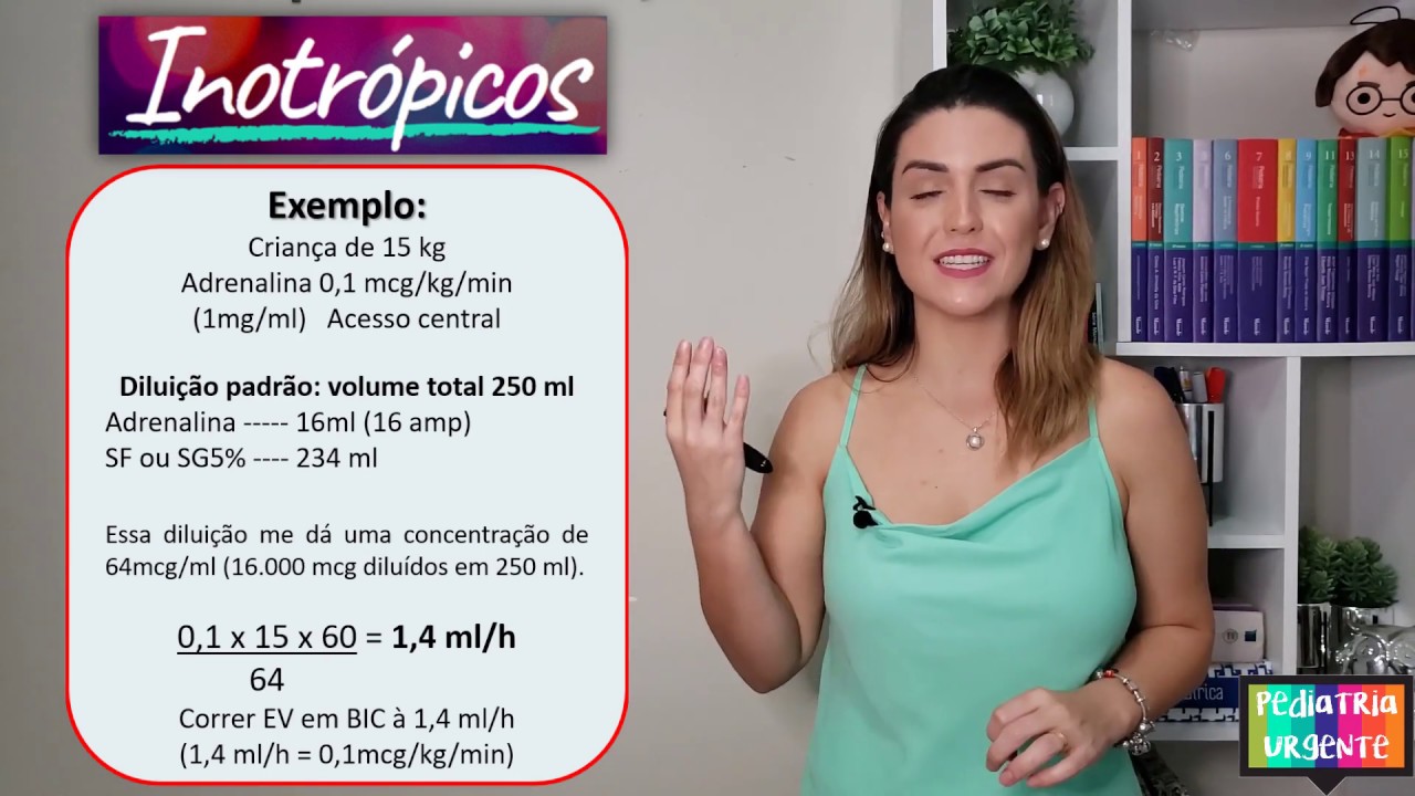 Como calcular inotrópicos com exemplos práticos: dobutamina e epinefrina
