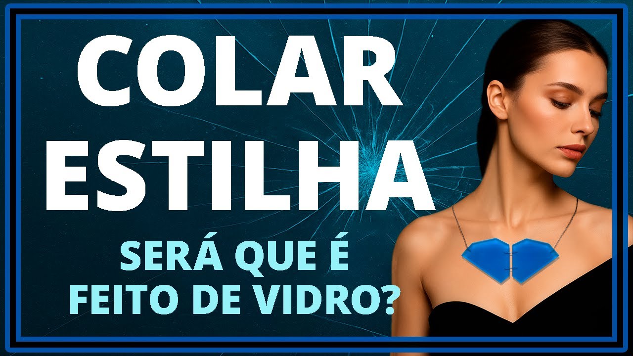 O Brilho do Vidro Quebrado Transformado em Colar de Resina - Coleção Estilha