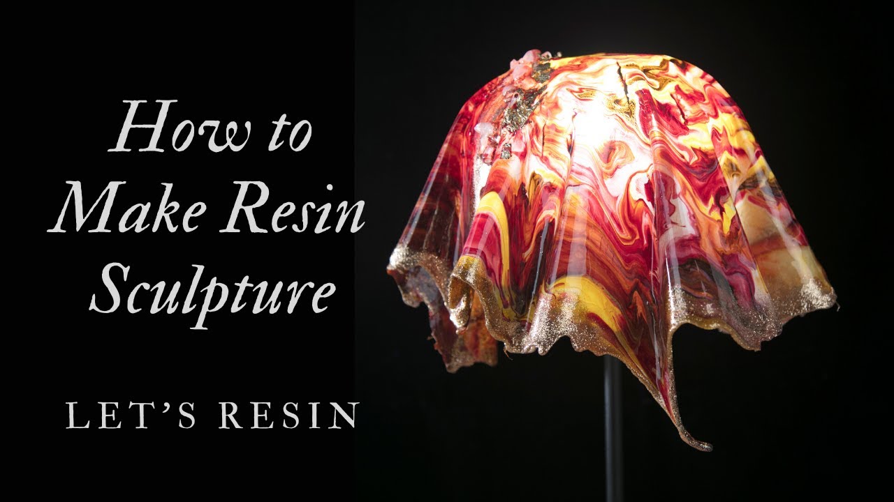 Resin Art Tutorial | Make Epoxy Resin Sculpture with Alcohol Ink | Resin Lampshade