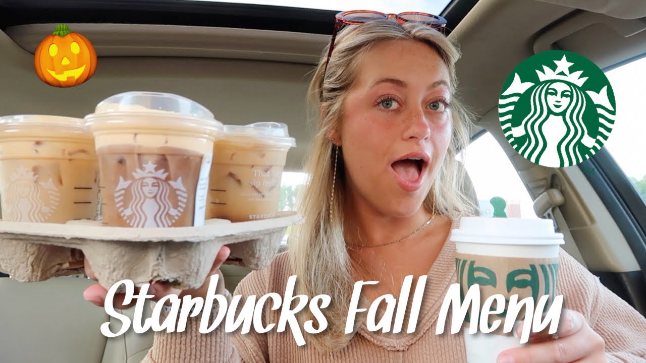 Trying FALL Starbucks Drinks 2024! | Shelley Peedin 🎃🤎☕️