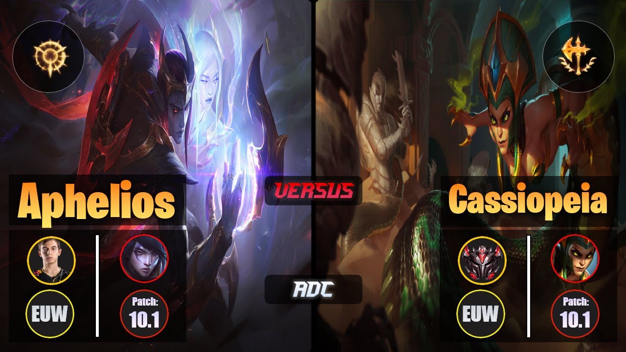 Caps [Press the Attack] APHELIOS (ADC) VS [Conqueror] CASSIOPEIA - Grandmaster EUW Patch 10.1