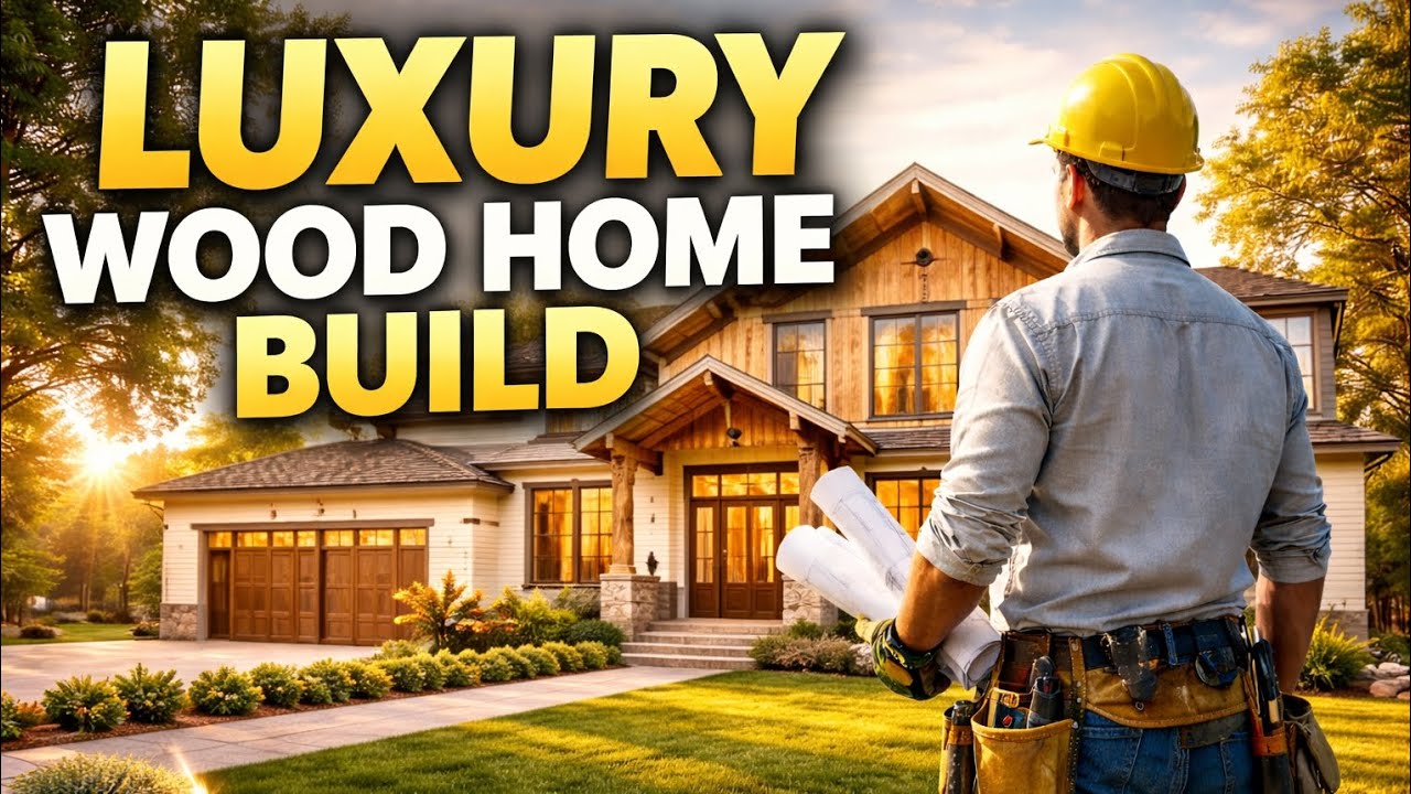 Luxury American Wood Home Build 🇺🇸 | Silent ASMR Construction from Start to Finish