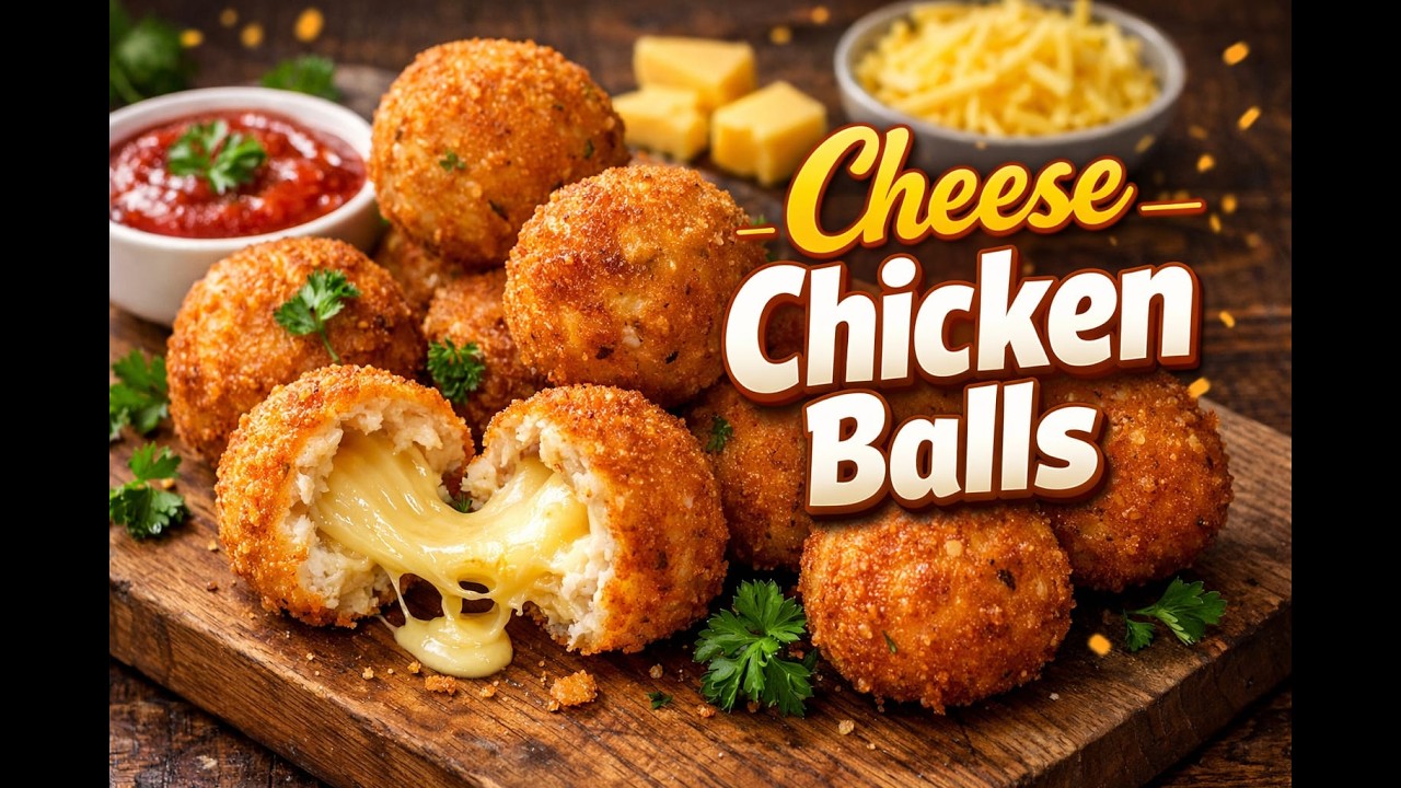 Cheese Chicken Balls | சீஸ் சிக்கன் பால்ஸ் – Crispy & Cheesy Snack #CheeseChickenBalls#ChickenSnacks
