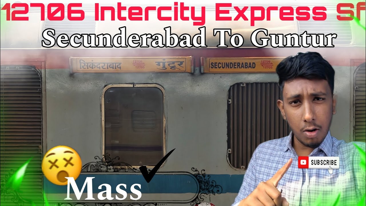 12706 Intercity SF EXP Secunderabad to Guntur#train #railvlogger #samivlograil#indianrailways  