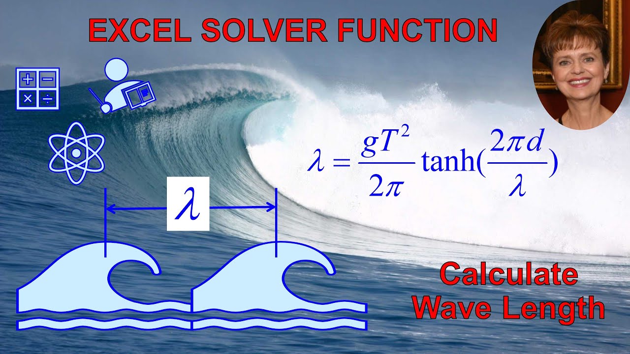 Рассчитайте длину волны с помощью функции Solver в Excel.