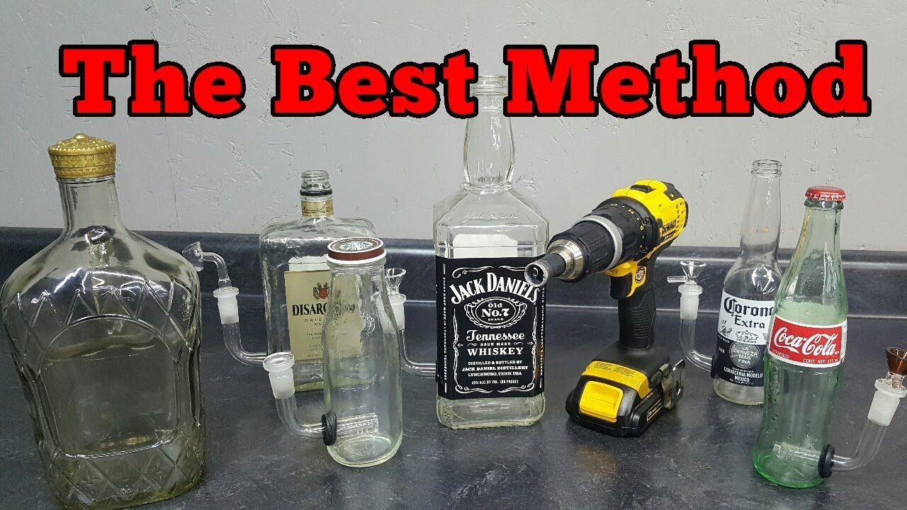 How to drill a hole in a GLASS bottle - Bong Tutorial