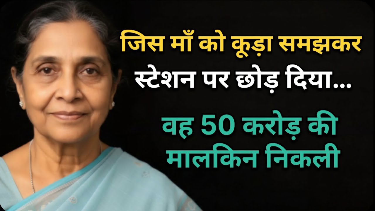“जिस माँ को कूड़ा समझकर स्टेशन पर छोड़ दिया… वही 5 करोड़ की मालकिन निकली 😭”