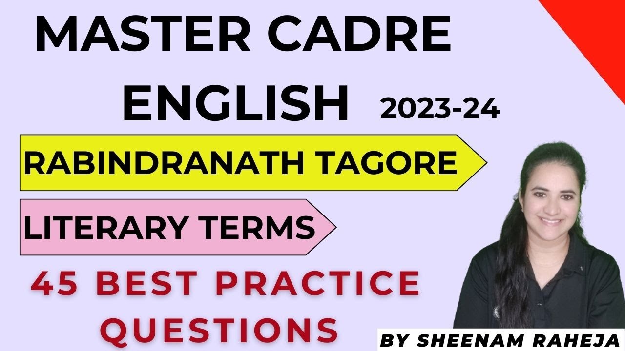 RABINDRANATH TAGORE  AND TERMS- 45 MCQS - MASTERCADRE ENGLISH PUNJAB #mastercadreenglish #nvsenglish