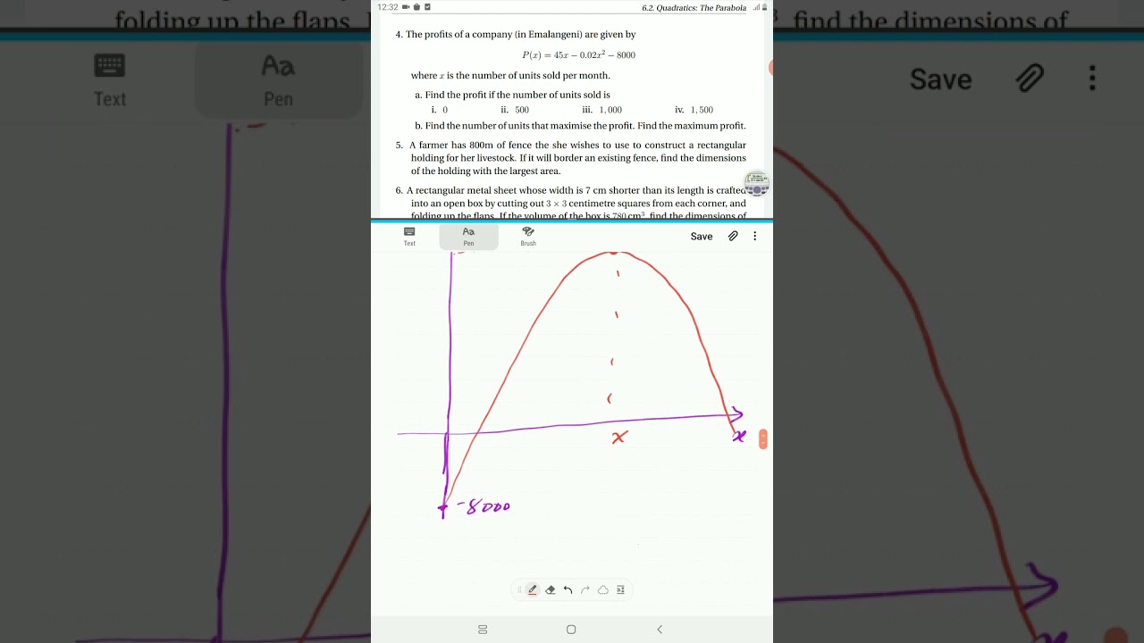 EHS101 Applications of Quadratics