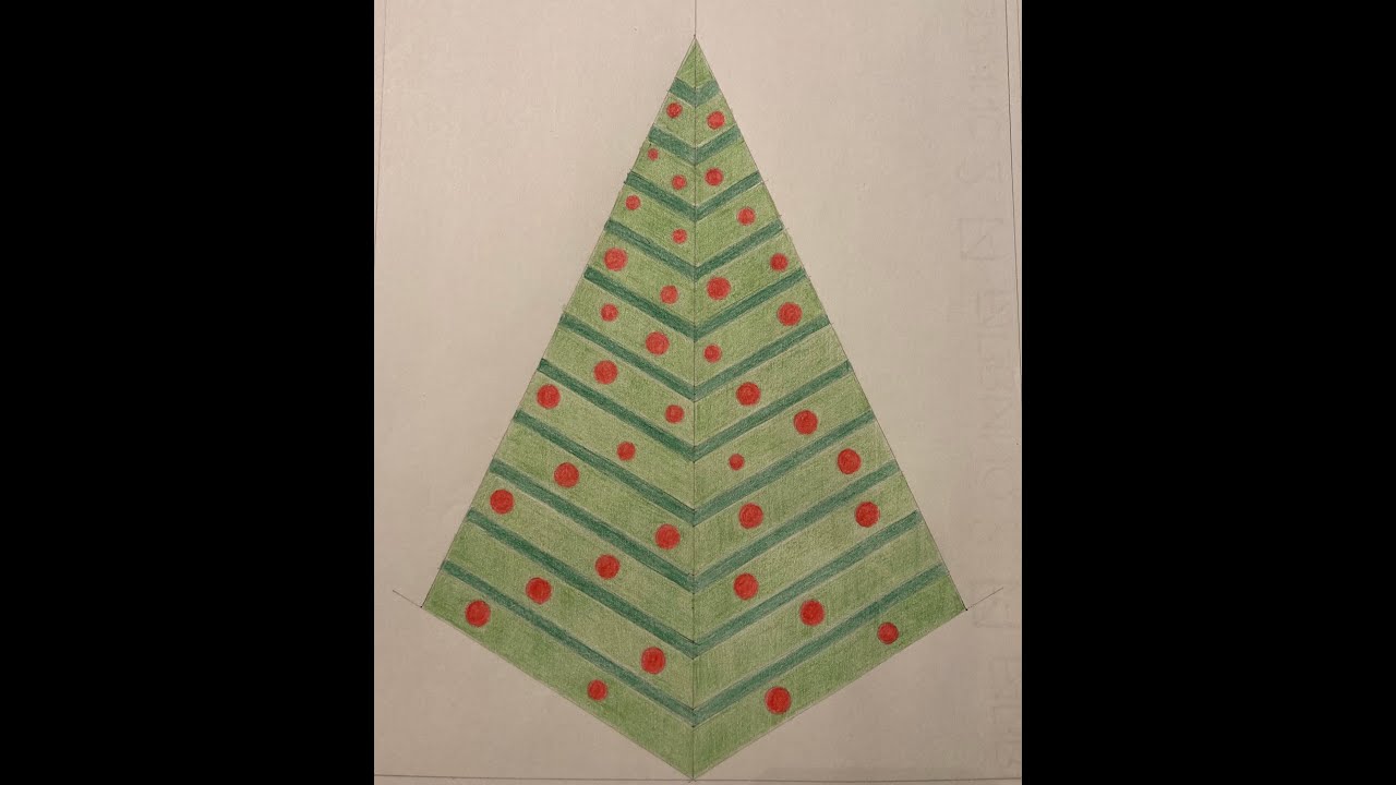 Assonometria isometrica di piramide a base quadrata Albero di Natale