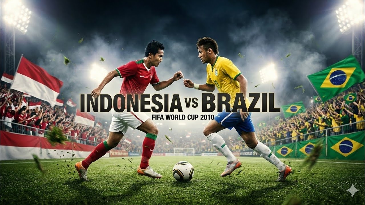 🔥 إندونيسيا🇮🇩 ضد البرازيل🇧🇷 | كأس العالم 2010 | مباراة نارية 🔥