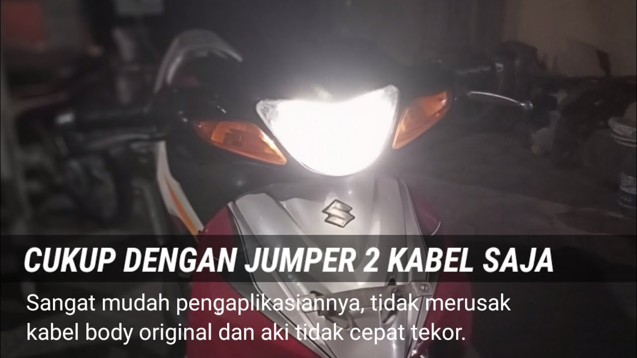 Cara Merubah Arus Lampu Depan Satria 2 Tak Menjadi DC / AHO Dengan Lampu LED