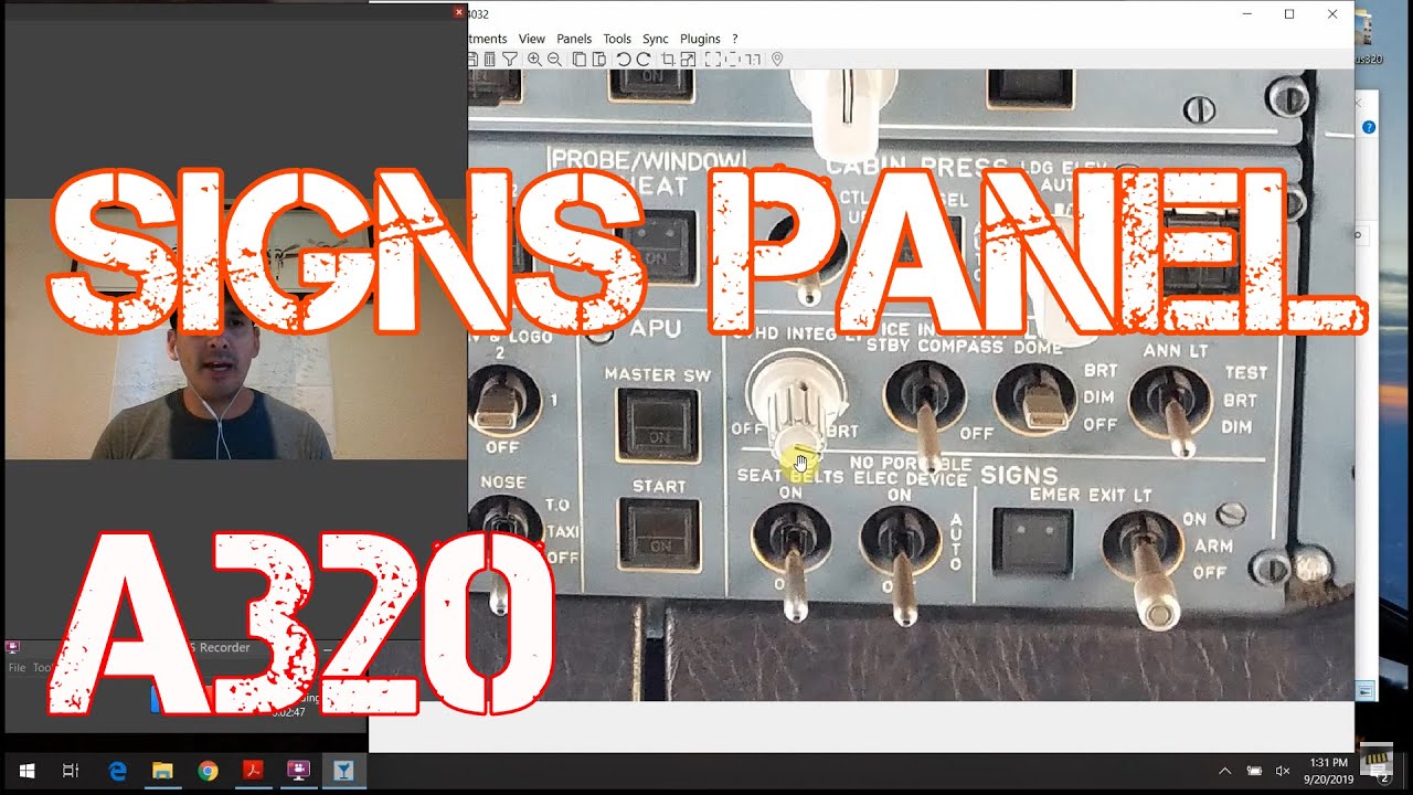 Airbus A320 Cockpit Tour: #29 - Signs Panel: What do all those buttons do?!