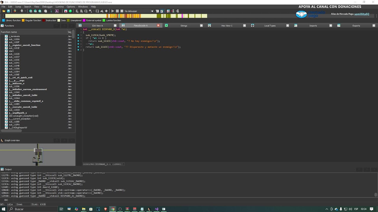 Mi primera funcion hookeada desde 0 usando IDA PRO cs 1.6