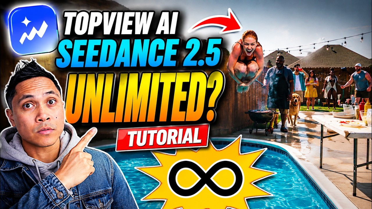 БЕЗЛИМИТНЫЙ Seedance 2.5! Учебное пособие по рабочему процессу Topview AI