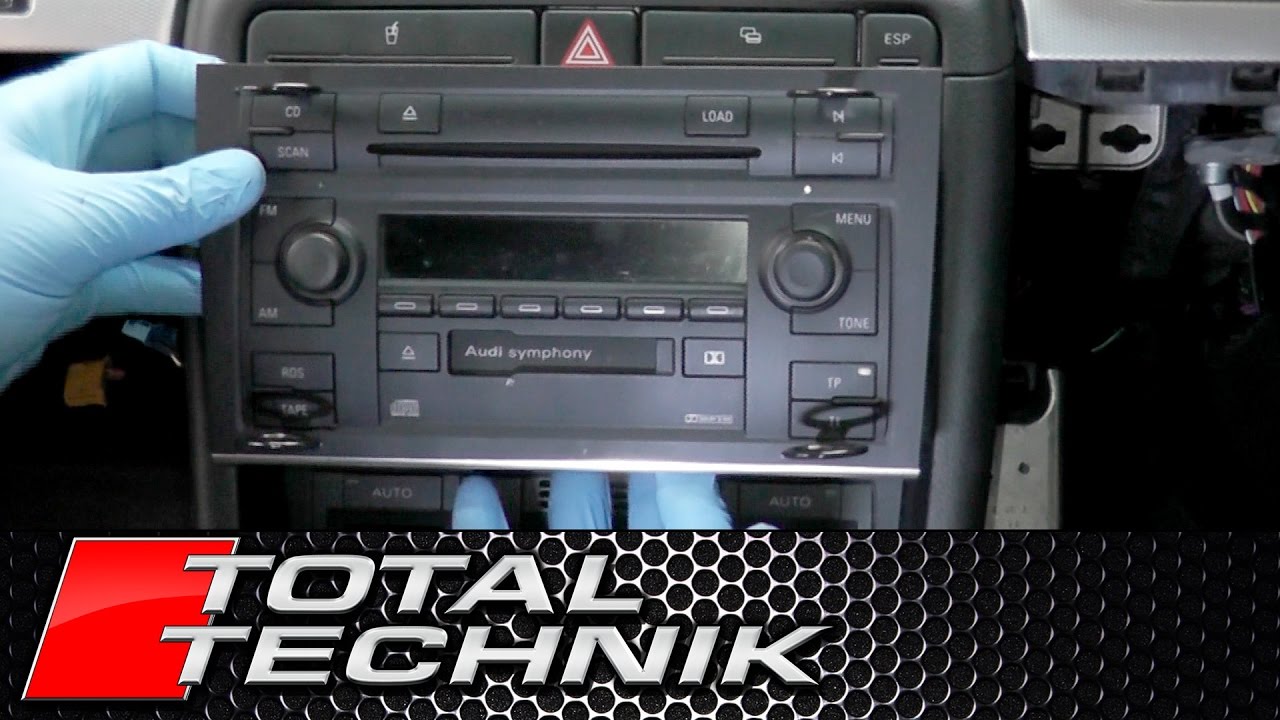 Как снять стереосистему Double Din — Audi A4 S4 RS4 — B6 B7 — 2001-2008 — TOTAL TECHNIK