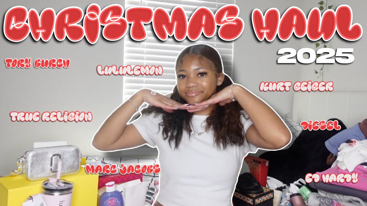 MY 2025 CHRISTMAS HAUL 🎄tory burch, marc jacobs, lululemon,ed hardy, etc 