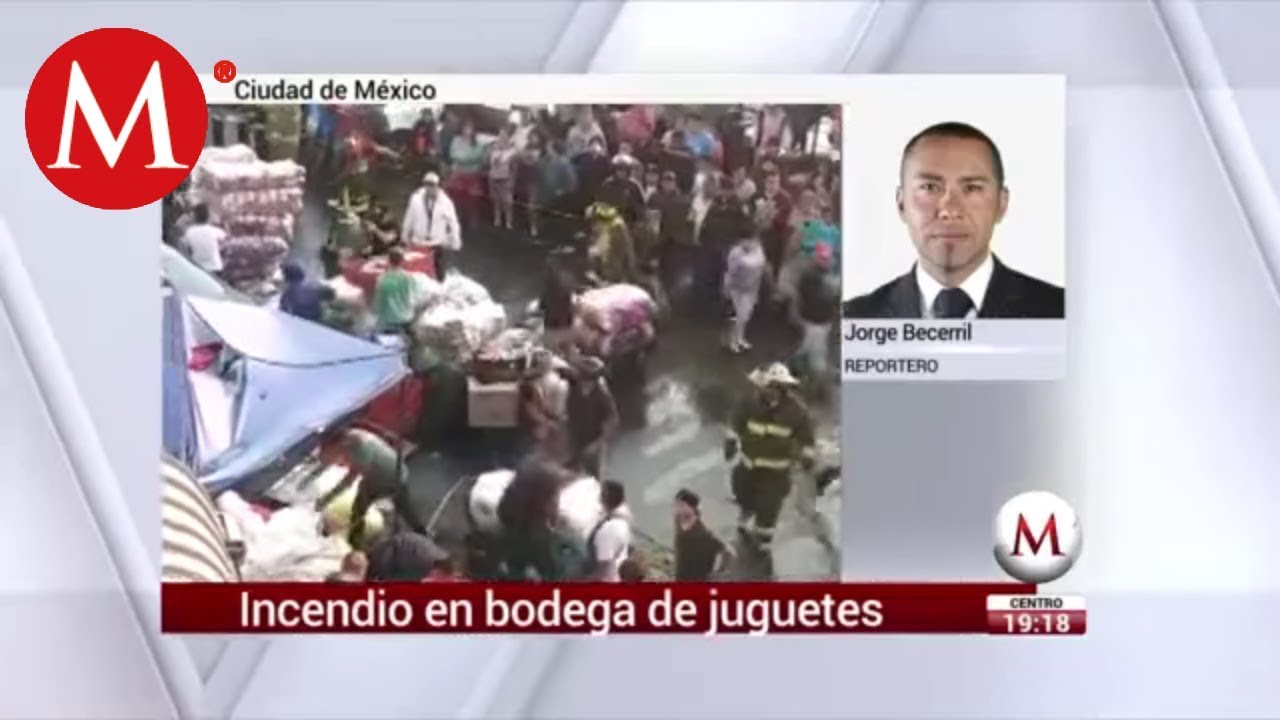 Se incendia bodega en la Merced Balbuena, en CdMx