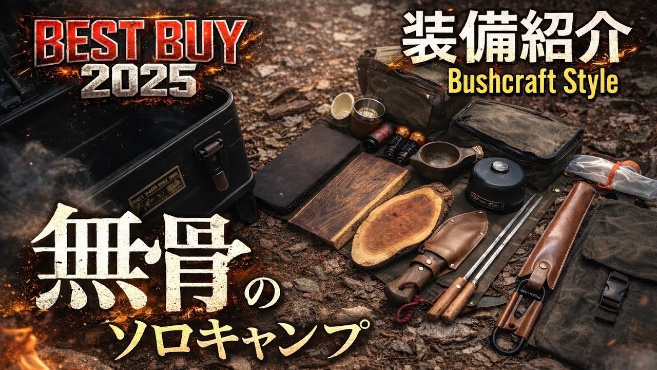 【無骨ギア】ソロキャンプおすすめ装備紹介｜Bushcraft Style BEST BUY 2025【Solo camp gear】