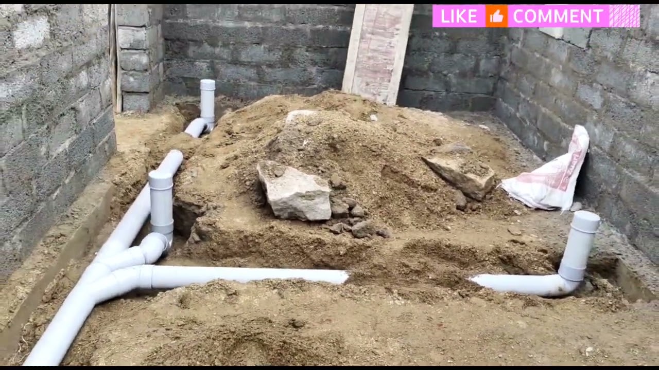 new house sanitary work 4inch pipe