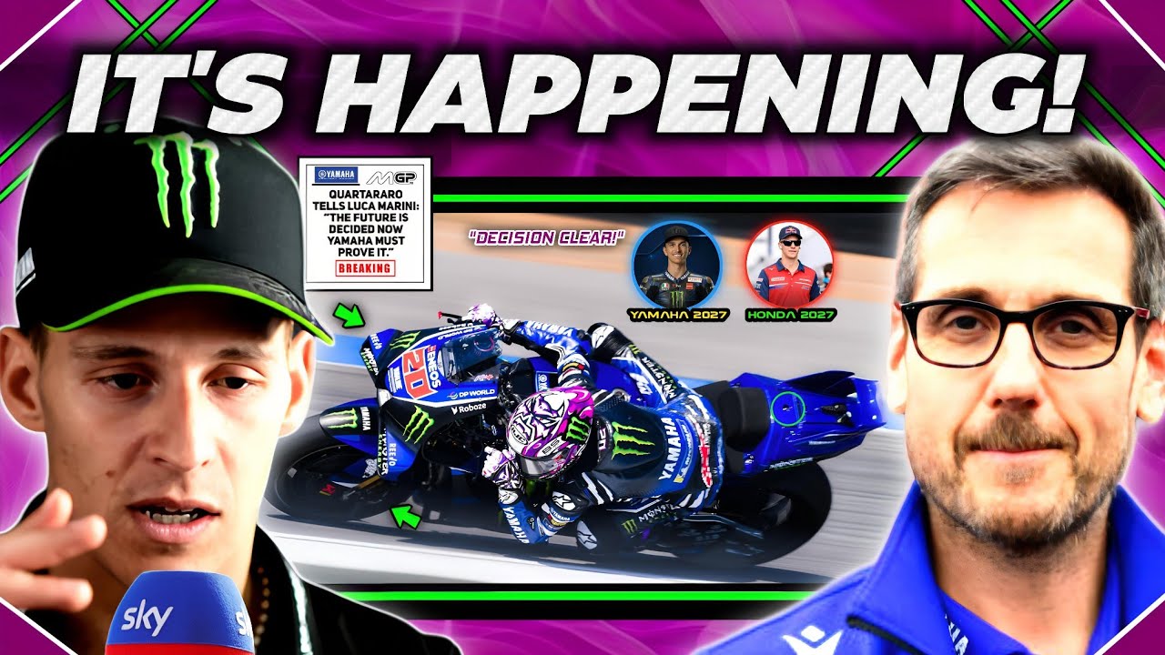 Quartararo DROPS BIG BOMBSHELL on Luca Marini as Yamaha V4 CRISIS Erupts and His FUTURE Turns CLEAR!
