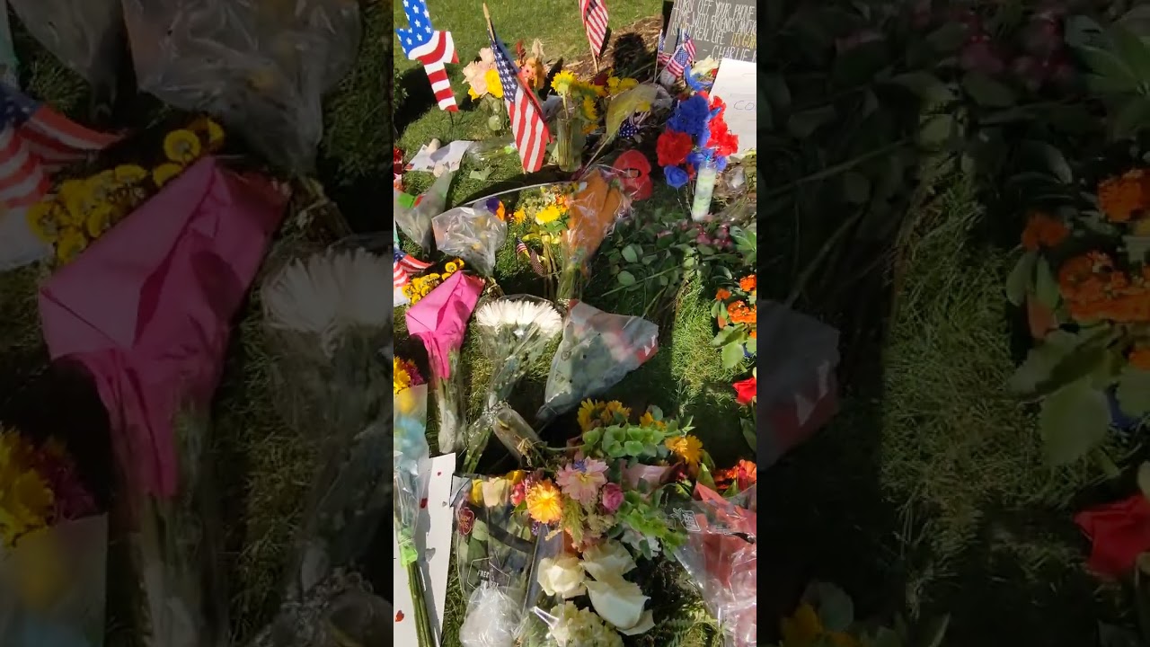 Charlie Kirk UVU memorial in Orem Utah 