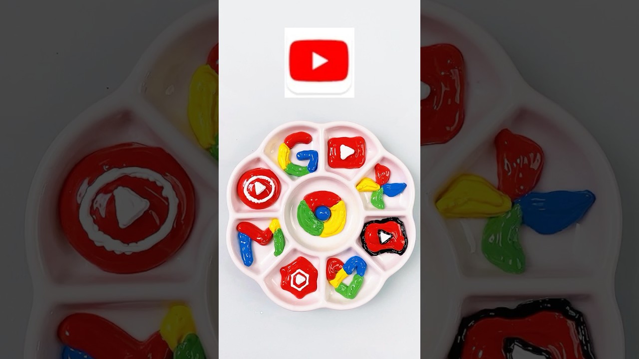 Guess The Final Color🎨Logo of Google｜MIxing Color｜Satisfying ｜Art | Paint Mixing | ASMR Art