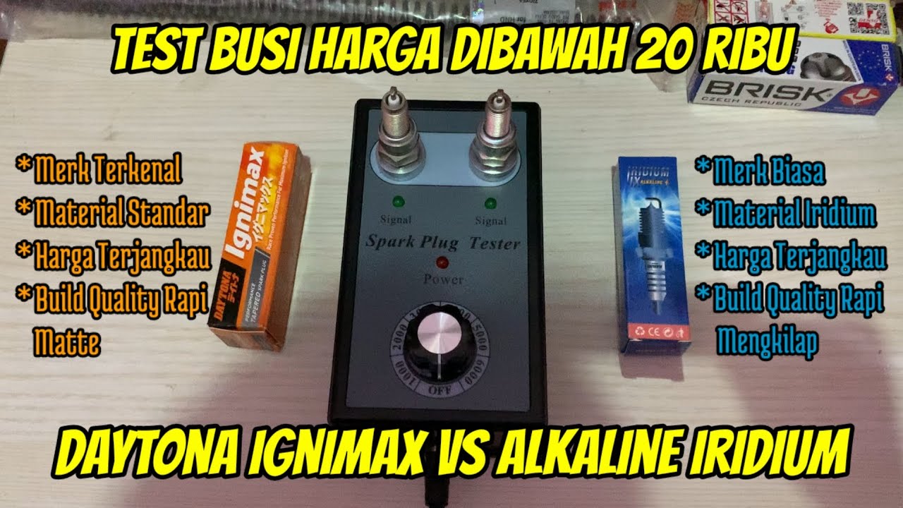 Test Busi Under 20rb Daytona Ignimax vs Alkaline Iridium #daytona #alkaline #iridium #kirian