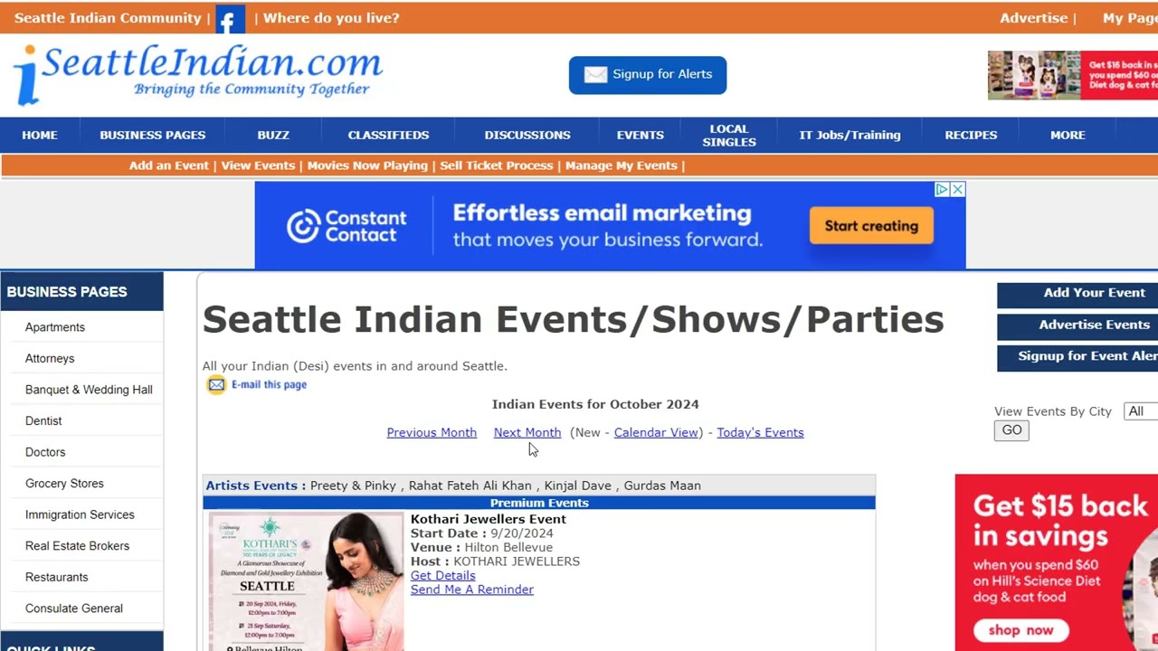 Seattle Indian Events - What's Happening in Seattle this week.
