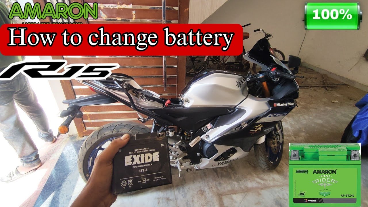how to change battery in yamaha r15 || new battery installation on r15m | how to remove r15 battery
