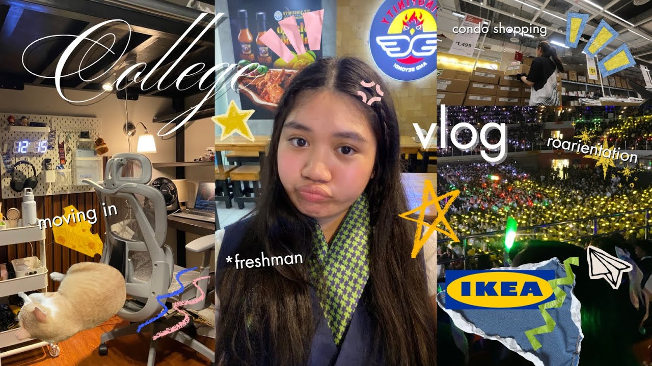 COLLEGE VLOG 🐯: ikea condo shopping, roarientation, moving in, ust cthm