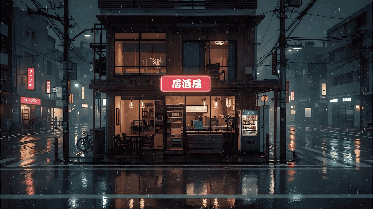 Slow Rain, Empty Streets 🌧️ Cozy Japanese Lofi for Calm Nights and Deep Rest