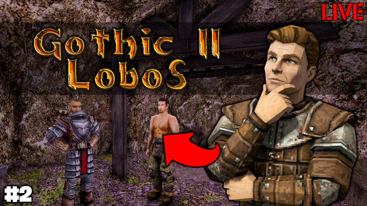 Gothic II: Lobos 😁 Wychodzimy z Paki! PDW dla Braci! 🔥 #2 🔴 [NA ŻYWO]