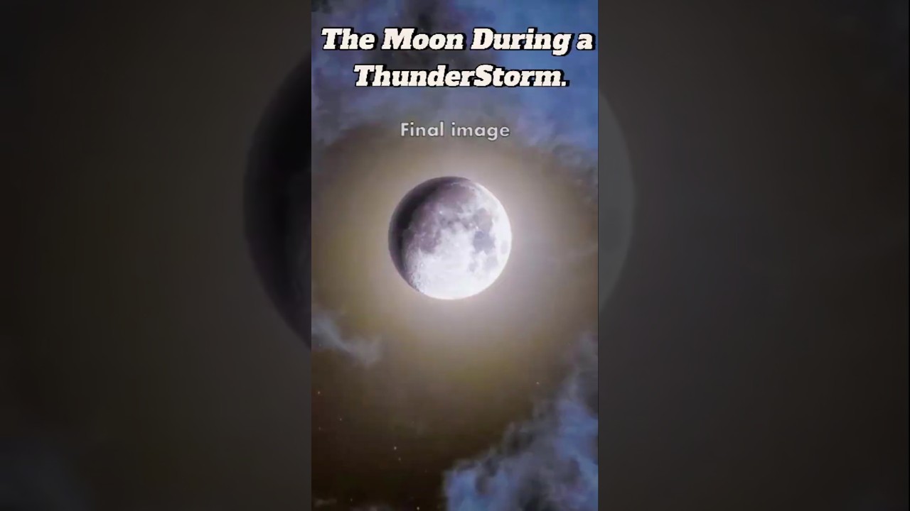 The Moon Through a Thunderstorm: A Breathtaking Sight! #Space #Astronomy #Moon #Storm #Science
