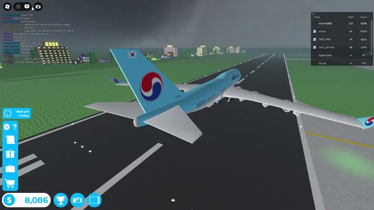 Playing Cabin Crew Simulator in ROBLOX with my friends (Winter, John_johnson & TREX_9981) - Part 2