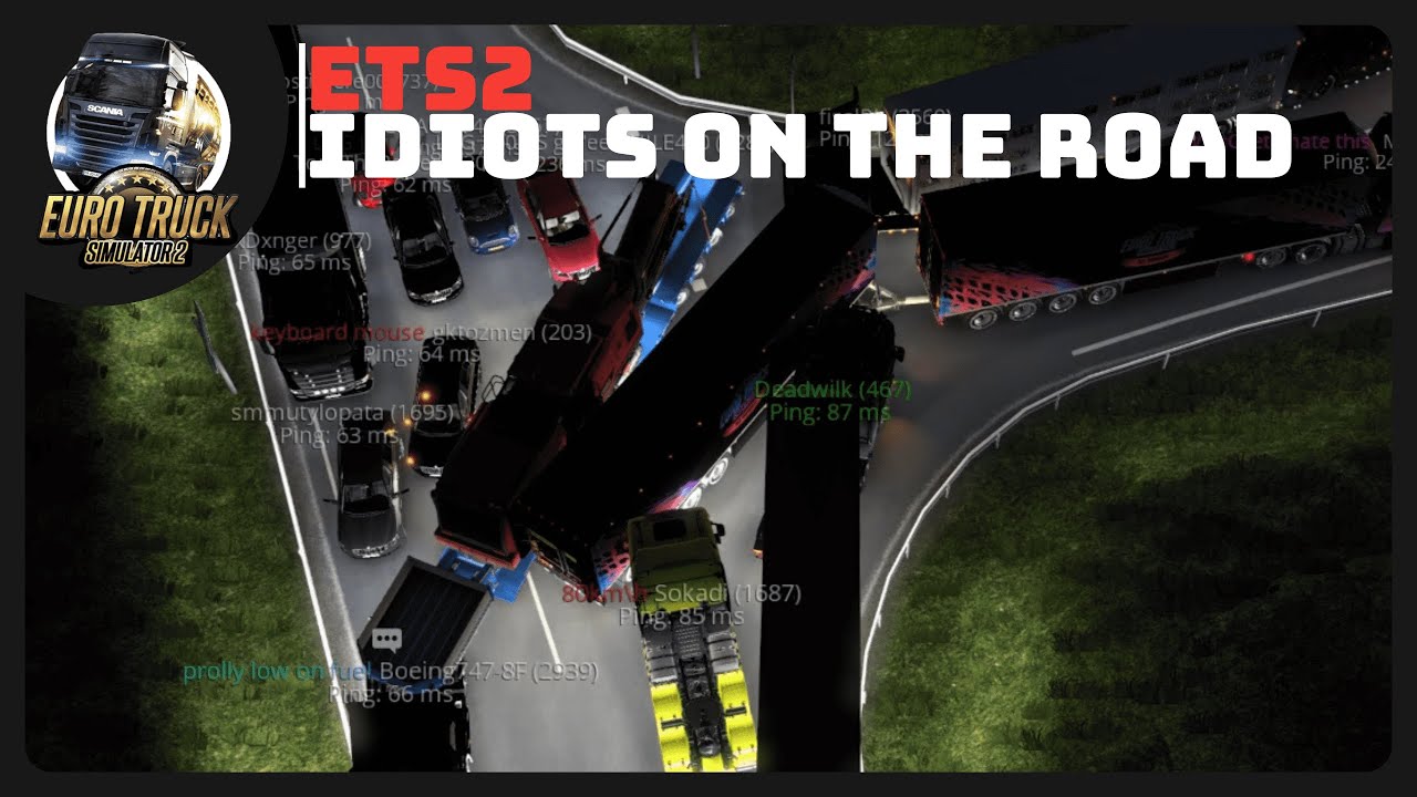 IDIOTS on the road #3 | Funny moments - ETS2 Multiplayer