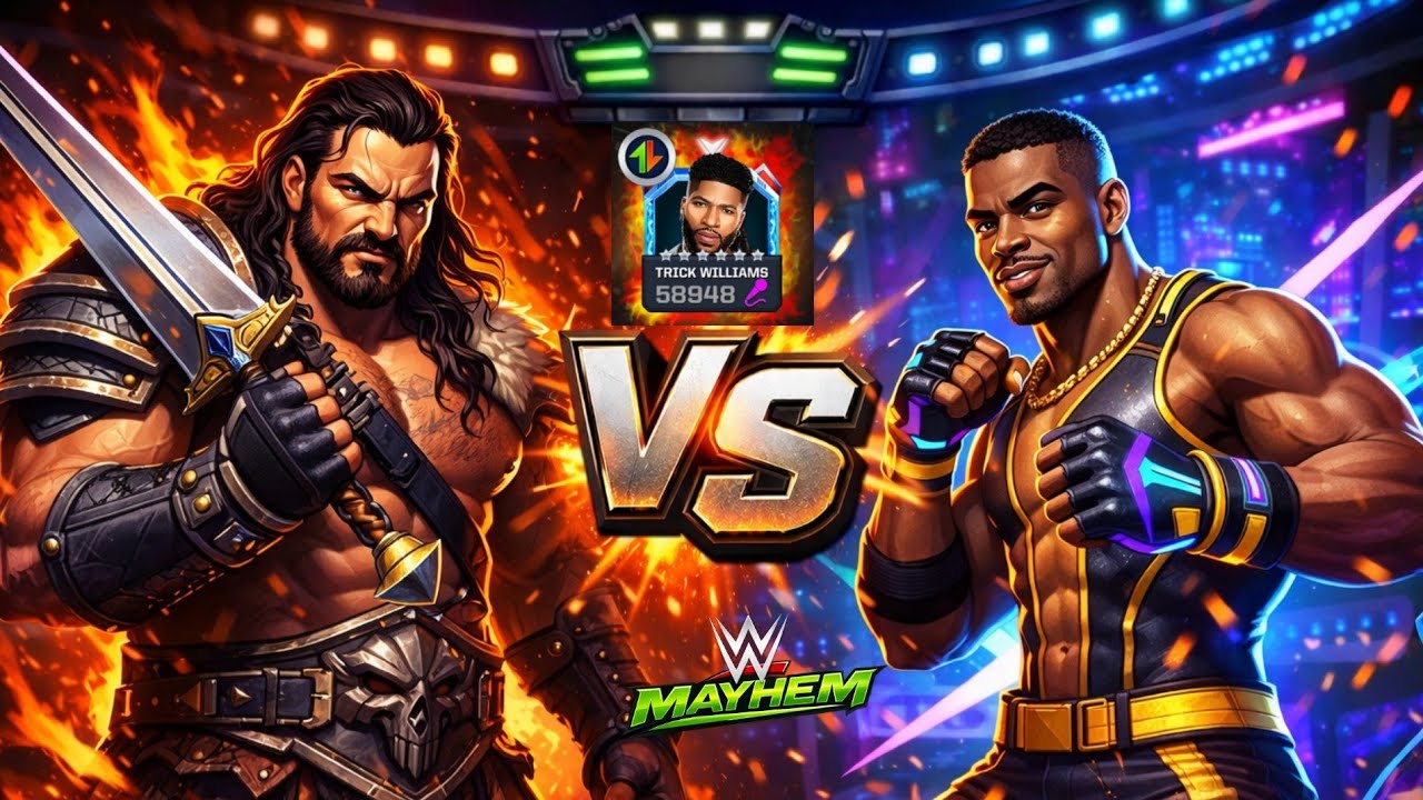 One Shot Boss Trick Williams Match | WWE Mayhem | Wrestling Gameplay | Kickout God